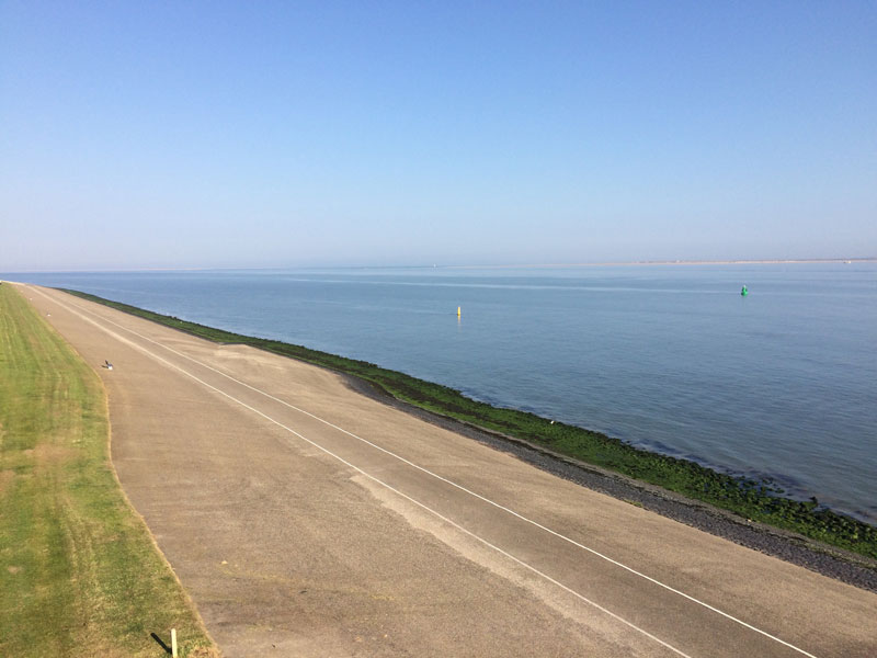 North Sea cycle path near Den Helder